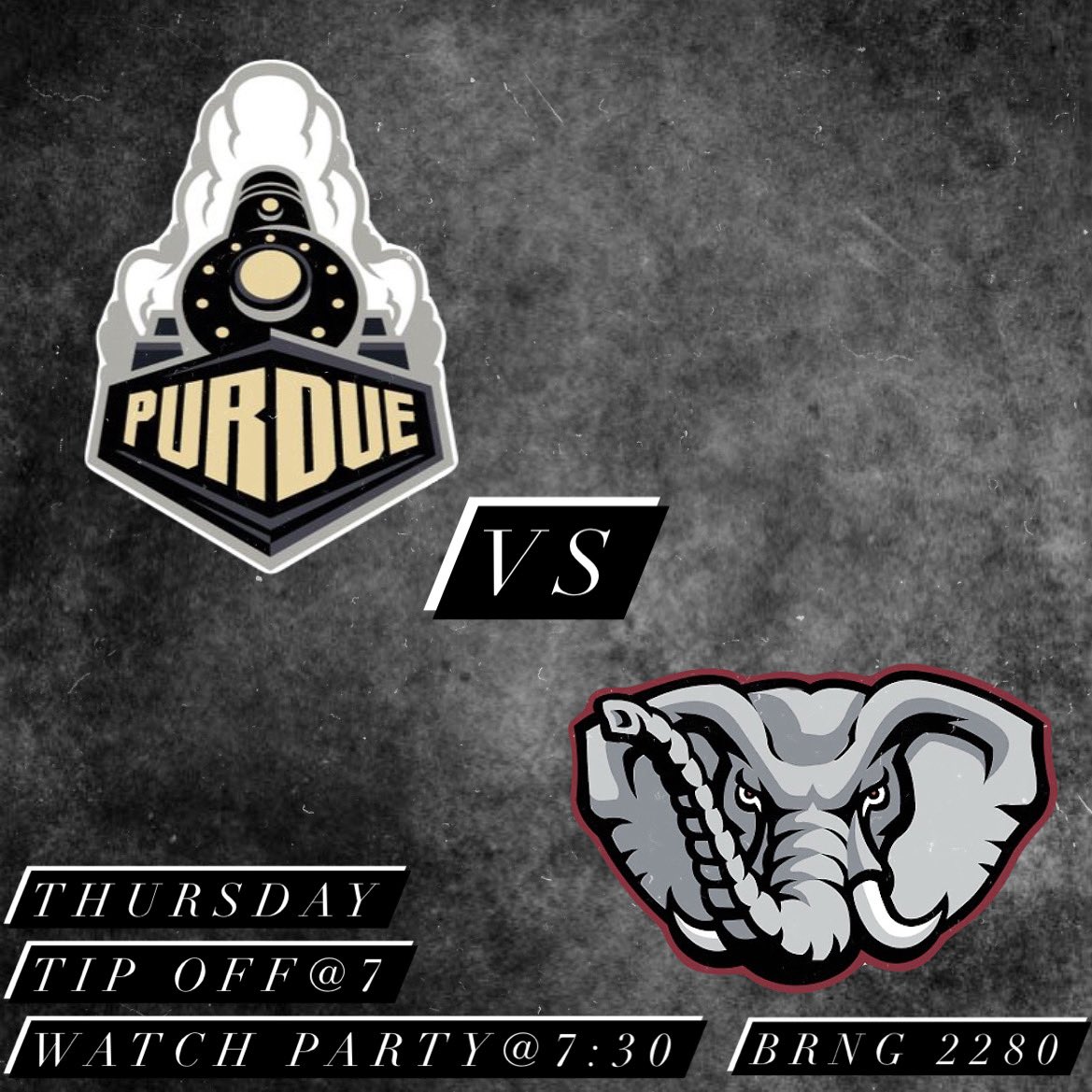 SA_Purdue's tweet photo. WATCH PARTY->Purdue vs. Alabama🏀

Join us this Thursday at 7:30 in BRNG 2280 to cheer on the boilers!!

Watch the start of the game and then show out to cheer the boys on until the finish!! https://t.co/8cgAZdaNqF