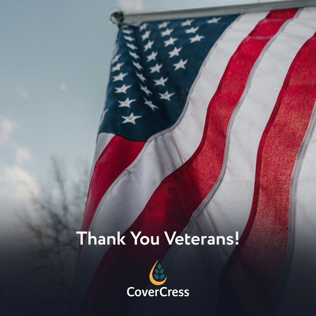 CoverCress's tweet image. Today we honor the service and sacrifice of all U.S. veterans. Your dedication inspires us, and we are grateful for your contributions to our nation and communities.
#VeteransDay