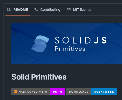 Woah, Solid Primitives hits 2,000,000 downloads per month! 😍. My first commit was May 22, 2021 and ever since has been evolved and maintained by some really amazing and dedicated contributors.

Kudos to the community for this gem. It's a critical pillar of our ecosystem!