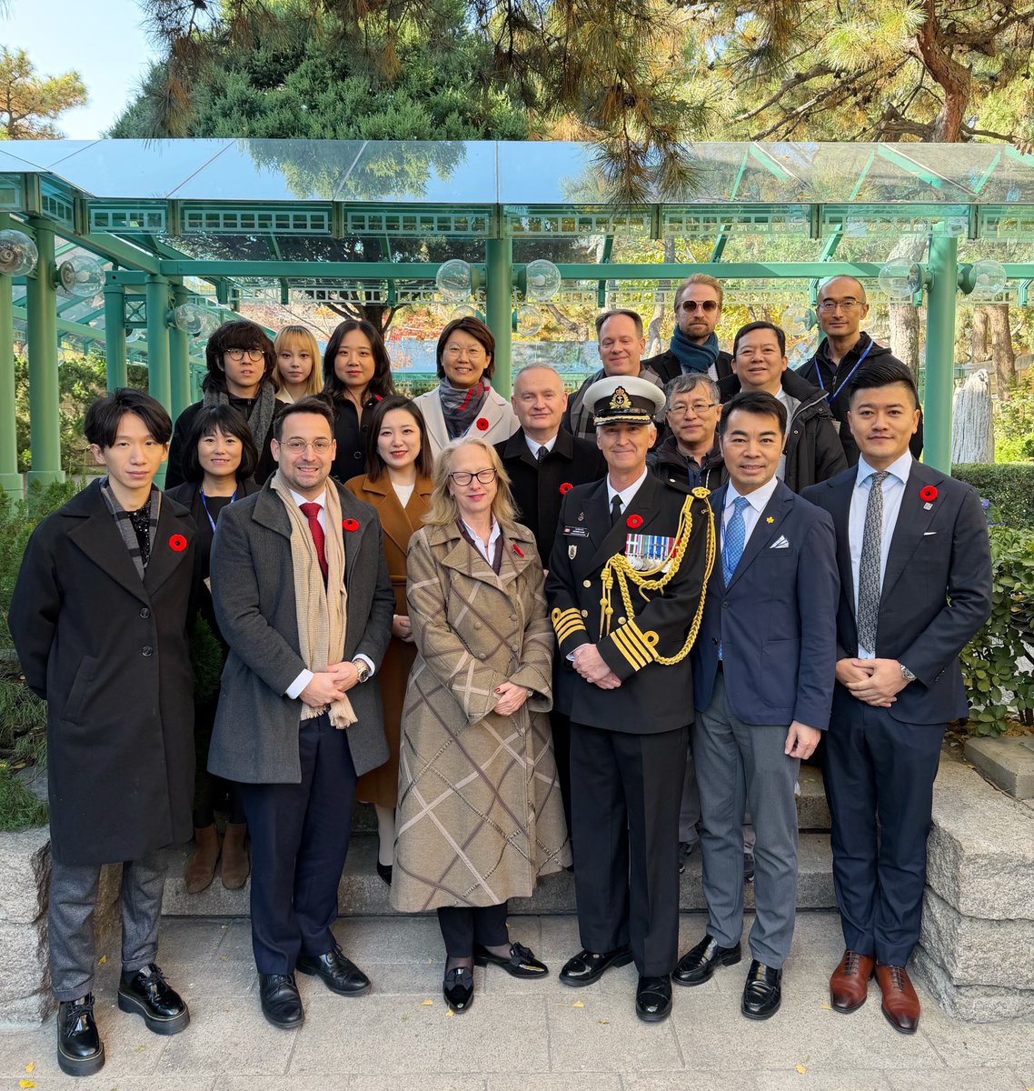 They shall grow not old, as we that are left grow old: Age shall not weary them, nor the years condemn. We will remember them.
My <a href="/CanadianAlumni/">Canadian Alumni</a> reps after the #RemembranceDay service at the Canadian Embassy in Beijing w/ HE Ambassador <a href="/canjenmay/">Jennifer May</a> #LestWeForget 
<a href="/ConcordiaAlumni/">Concordia Alumni</a>