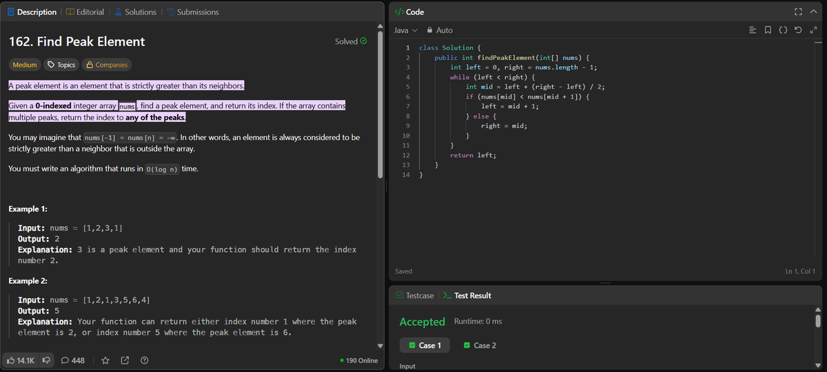 rituu_09's tweet image. Day 314 - 315 of 2025:                                  
👩‍💻 Code to Crack Companies!    
🧩 Search in Rotated Sorted Array II
🧩 Find Minimum in Rotated Sorted Array
🧩 Single Element in a Sorted Array
🧩 Find Peak Element
#PlacementPrep #2025Goals #leetcode #letsconnect