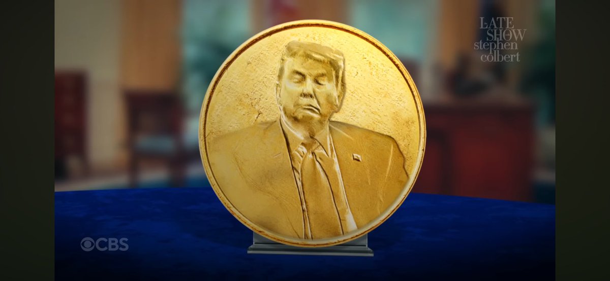 DanasMuse1's tweet image. 🤣😂🤣😂🤣😂
😴😴😴😴😴😴
🚨 Get your new ‘President’ Trump Sleepytime Edition Trump coin. 🤣

Each coin comes with a certificate of authenticity and a commemorative drool cup. 

#Colbert #Comedy #ColdOpens #CoinCollecting #PresidentTrump #StephenColbert
