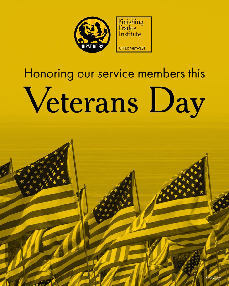 Veterans have made great sacrifices to protect our freedoms and ideals. To all veterans, we thank you for your service, and wish you a Happy Veterans Day.

Read our blog that highlights two of our amazing members: iupat82.org/celebrating-ou…