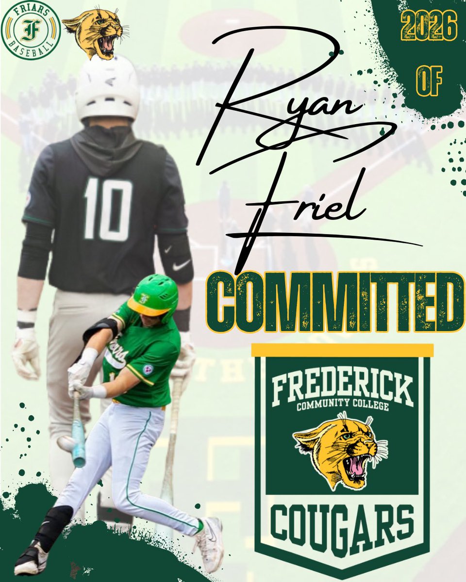 FCCCougars_BASE's tweet photo. Our thirteenth commit of the 2026 class. OF, Ryan Friel.🔥#RollCougs https://t.co/VwiHG1dugN