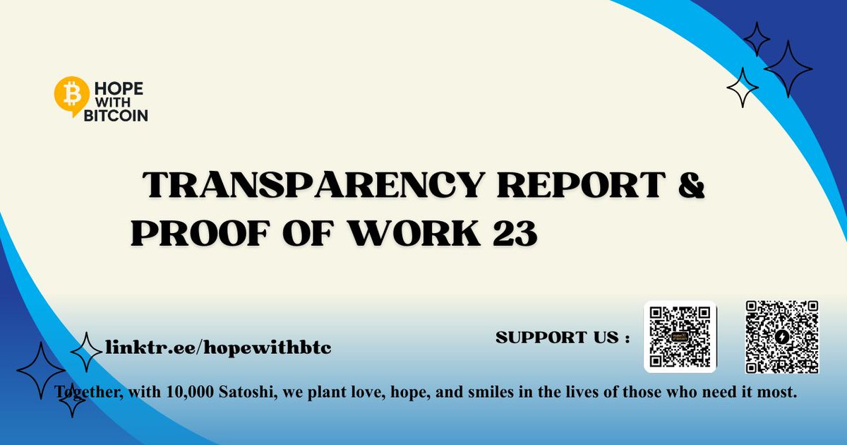HopeWithBTC's tweet image. 💛 @HopeWithBTC  Update

111,000 sats received (Geyser + Nostr) used to support our poultry project &amp;amp; fund a school mission for 35 kids 🎒🐥

Full transparency report on @geyserfund 
🔗geyser.fund/project/hopewi… 

#BitcoinForGood #HopeWithBitcoin
