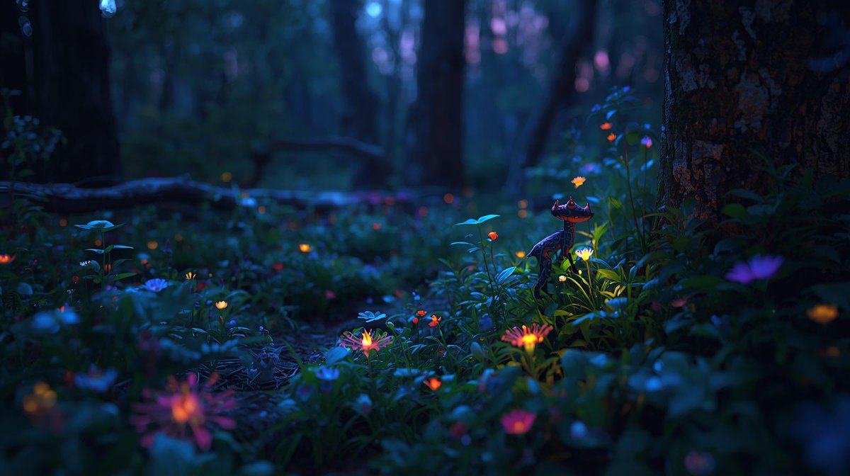 NatureN25628's tweet image. A forest alive with magic ✨ Every leaf and creature glowing with wonder.”
 #ExploringNature #FantasyNature #WildlifeMagic #NaturePhotography #MagicalForest #AIArtNature #NatureLovers