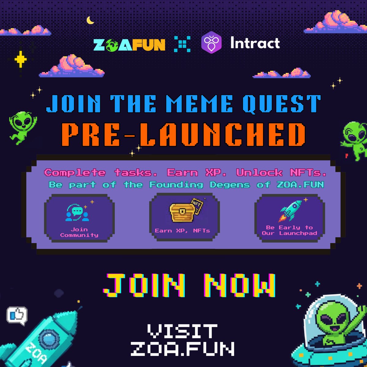 zoafun's tweet image. The Meme Quest has BEGUN!

Create, play, and earn — all in one place.
🎯 Complete quests
💎 Earn rewards
🔥 Join the next wave of meme innovation

👉 Start your journey today: shorturl.at/PJVTV