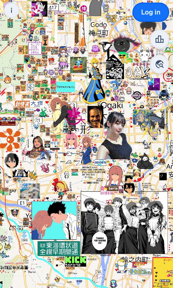 wplace 続き 大垣市⇨岐阜市 ど真ん中！ 朝日六花さん ロック氏/RAS