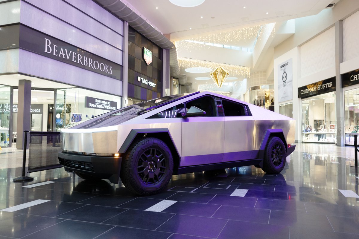 shopsilverburn's tweet photo. The futuristic Tesla Cybertruck has arrived at Silverburn! ⚡🚗

Come and see the striking electric pickup truck loved by US celebrities in our main atrium. It’s here until Sunday 16th November. https://t.co/8rxShxtKG2