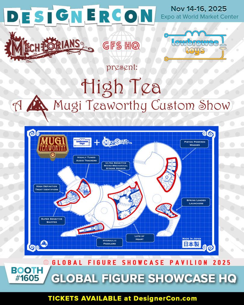 spankystokes's tweet image. “High Tea” with Mugi Teaworthy: A Custom Sofubi Showcase Brewing at DesignerCon 2025! dlvr.it/TPCHGy #CustomShow #DesignerConDCon #Dog #Featured #LowbroweeToys