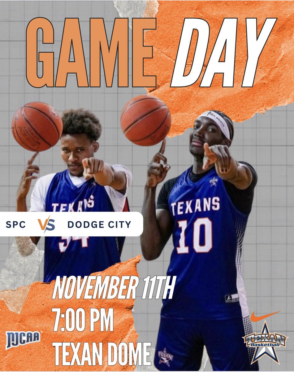 spctexans's tweet photo. 🏀GAMEDAY!
Your Texans take on Dodge City tonight at 7:00 PM in the Texan Dome!
Let’s pack the Dome and bring the energy — it’s time to defend our home court! 💪🟠🔵
#gameday #texans #basketball https://t.co/gLgVRtVYIO