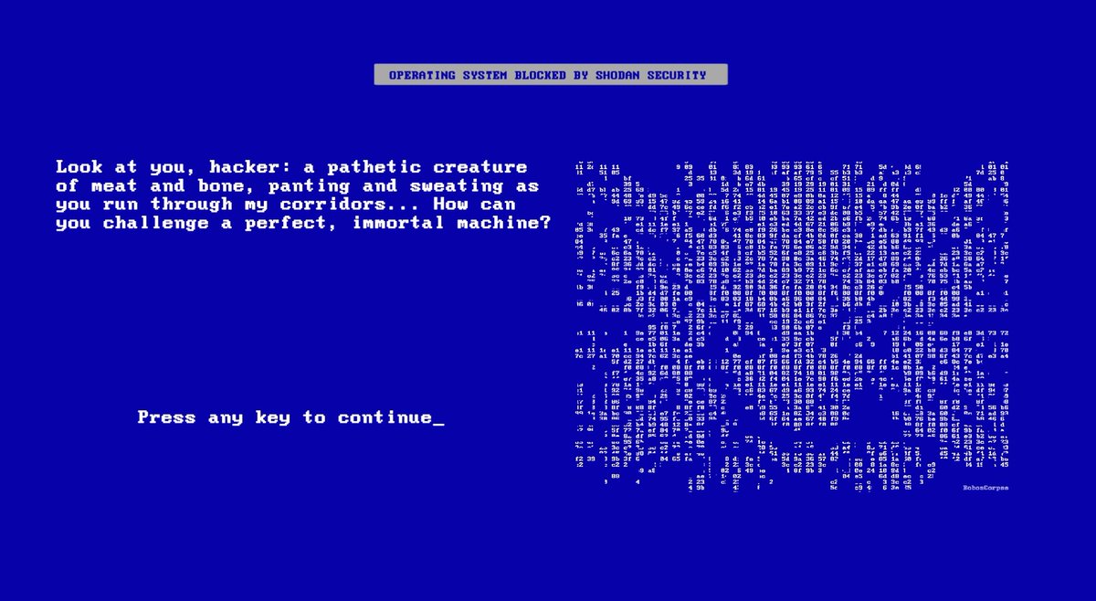 BobosCorpse's tweet image. Help me I just downloaded a pirated game and this shit appeared 😢

#SystemShock #SHODAN #art