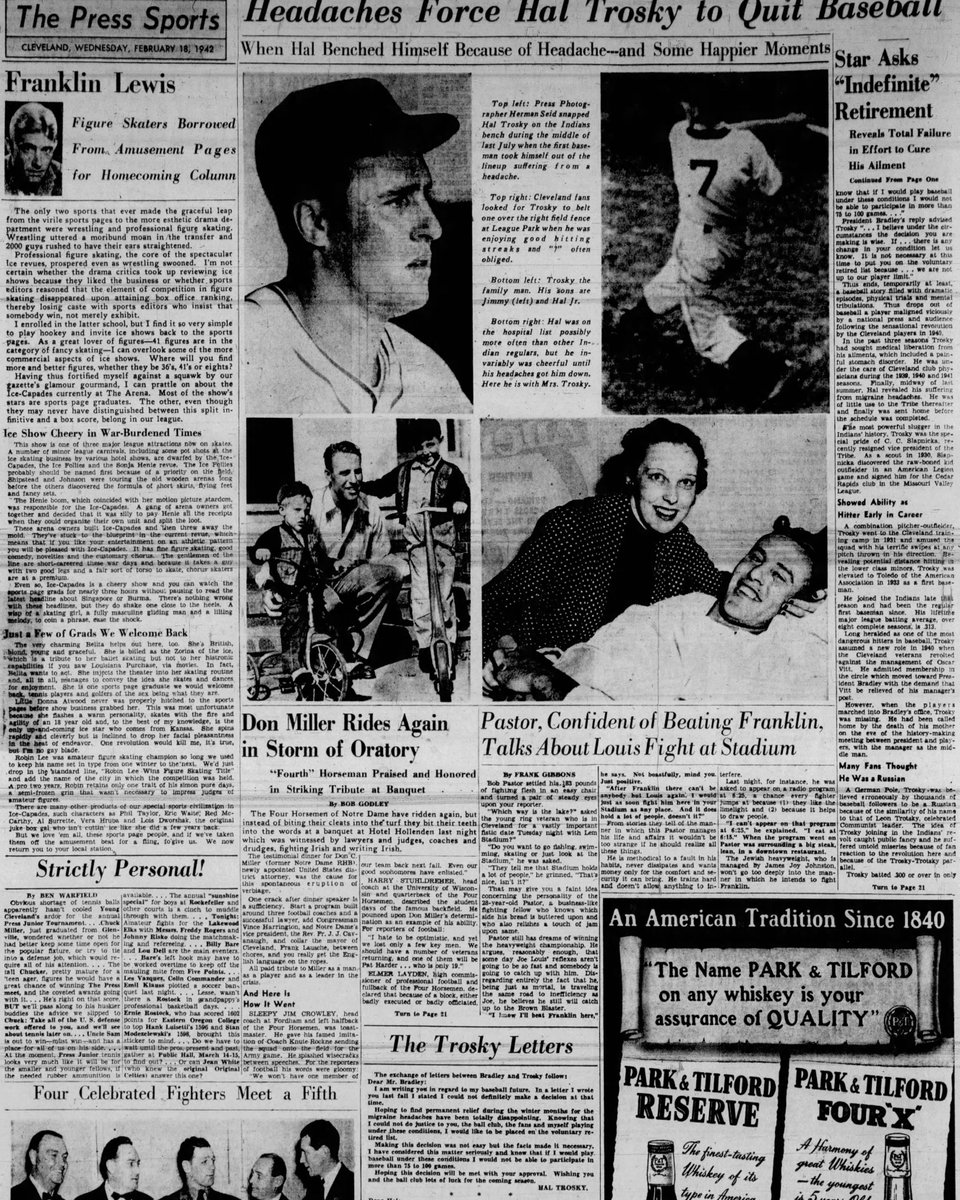 Born on this Date: (1912) Hal Trosky.

A member of the @cleguardians HOF, Trosky led the AL in RBI in 1936.

Over the course of 11 seasons, he amassed 228 home runs including 42 in 1936.

Sadly, Hal's career came to a premature end due to migraine headaches.