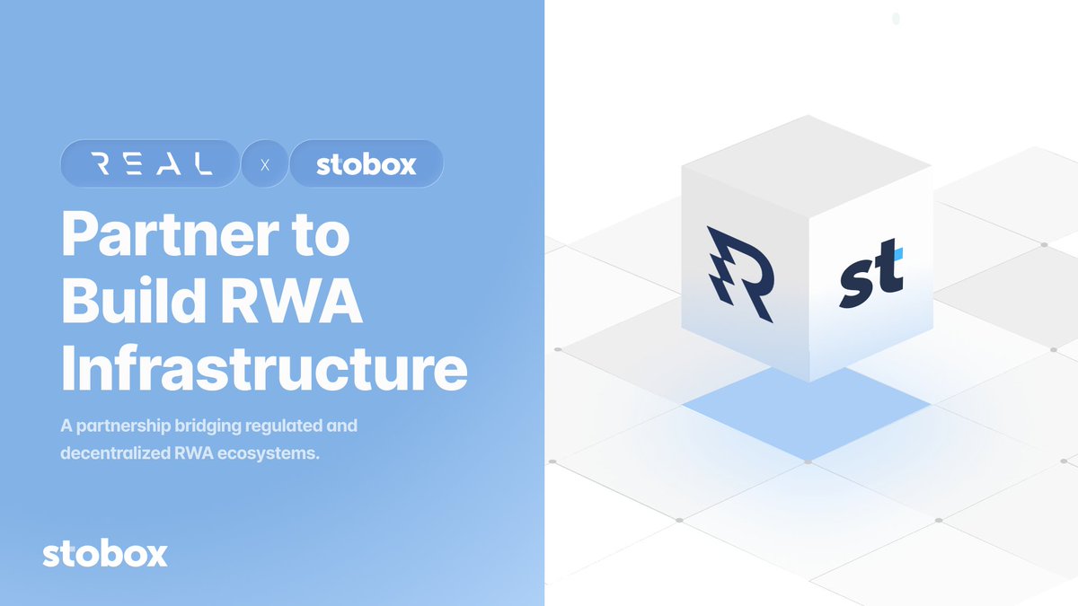RossShemeliak's tweet photo. 🔥 @StoboxCompany partners with @RealFinOfficial!

Proud to announce a new collaboration with Real Finance, backed by Wiener Privatbank, that opens new doors for the #Stobox, a regulated institutional-grade infrastructure, and strengthens its operability in #RWA and #tokenization.

Our products #Stobox4, #StoboxDID, and #STV3 will empower businesses, asset owners, and financial institutions with the tools to confidently enter the digital asset economy.

👉 https://t.co/olNiRCkFE3

This collaboration moves us closer to a truly connected RWA economy where $STBU #STBU plays a key role in powering real adoption.