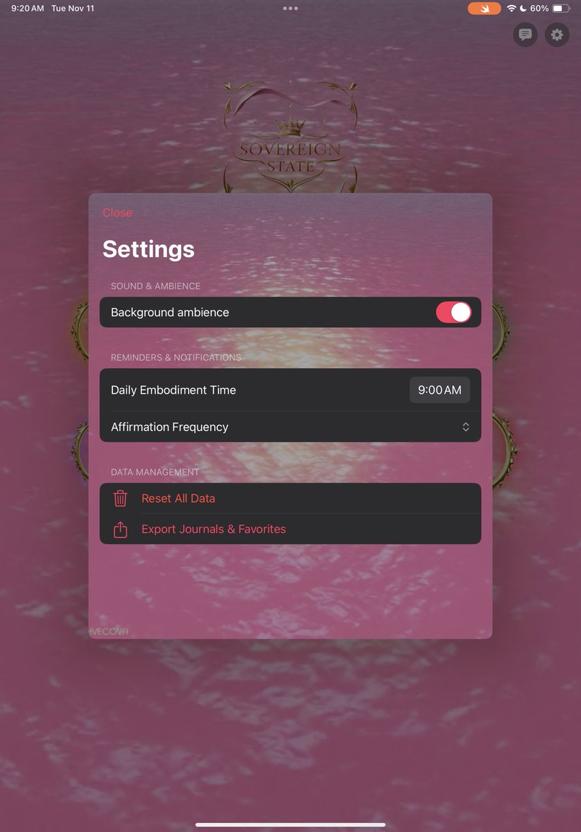 MiaSovereign's tweet photo. LOASS APP WIP💎🔨
👑a reflection wall for users to post anonymously or with an optional alias
👑 Affirmation streaks so users can keep up with how much they affirm
👑 Journaling prompts for more mindful scripting
👑 And so much more otw #theGreatLockIn 

(App testers needed!) https://t.co/iGdM8q7ekP