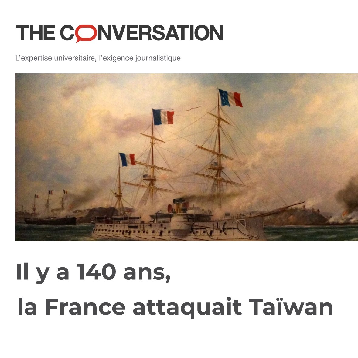 estevevalls's tweet image. Un épisode méconnu des aventures militaires françaises au XIXe 
siècle : la guerre franco-chinoise de 1884-1885

Un episodi poc conegut de les aventures militars franceses del segle XIX: la guerra francoxinesa de 1884-1885
theconversation.com/il-y-a-140-ans…