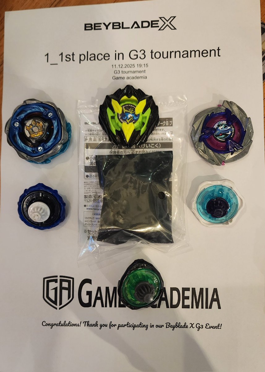 ベイブレードX なんかの紙切れ ベイブレードX なんかの紙切れ ベイブレードX なんかの紙切れ Sad news