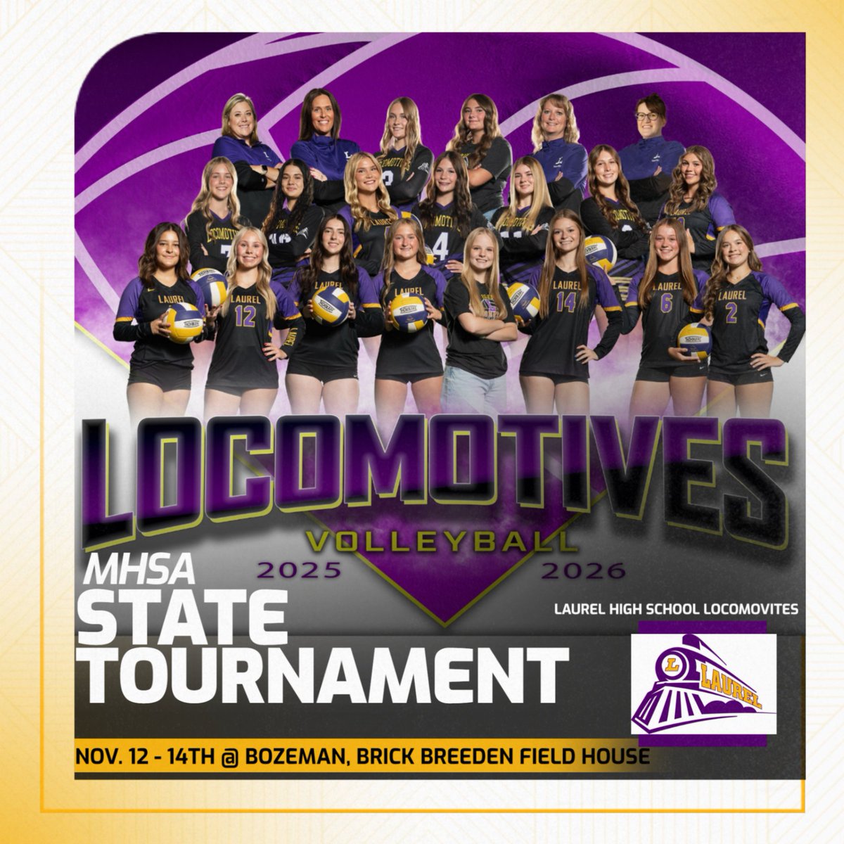 Good Luck Locomotive Volleyball as they compete at the MHSA Class A State Tournament in Bozeman Wednesday Nov. 12th - Friday Nov. 14th.
Tickets: montanastate.evenue.net/events/ACVB
NFHS: nfhsnetwork.com/events/mhsa/ga…
Go Locomotives! #lpsactivities