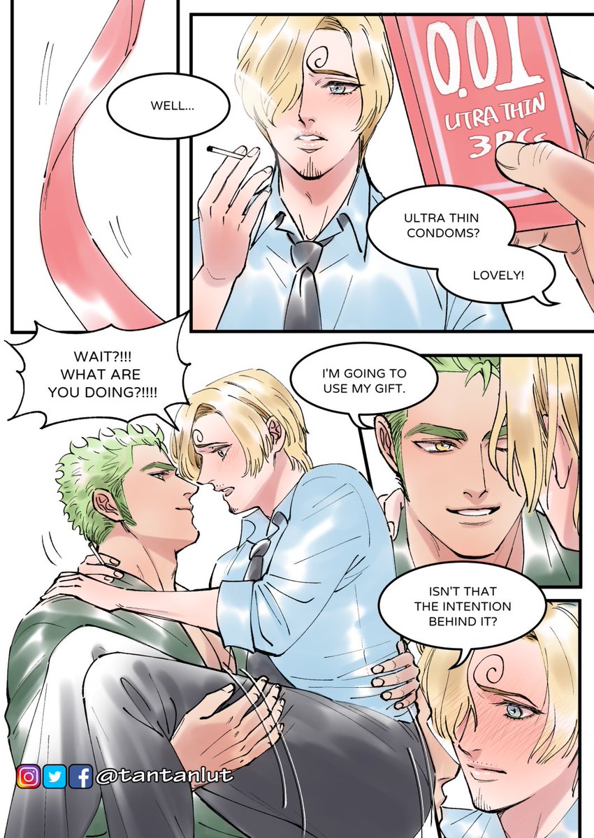 #ゾロサン #ゾサ #zosan #ZS #索香
A useful birthday gift from Sanji💚❤️‍🔥💛

poipiku.com/904137/9512998…