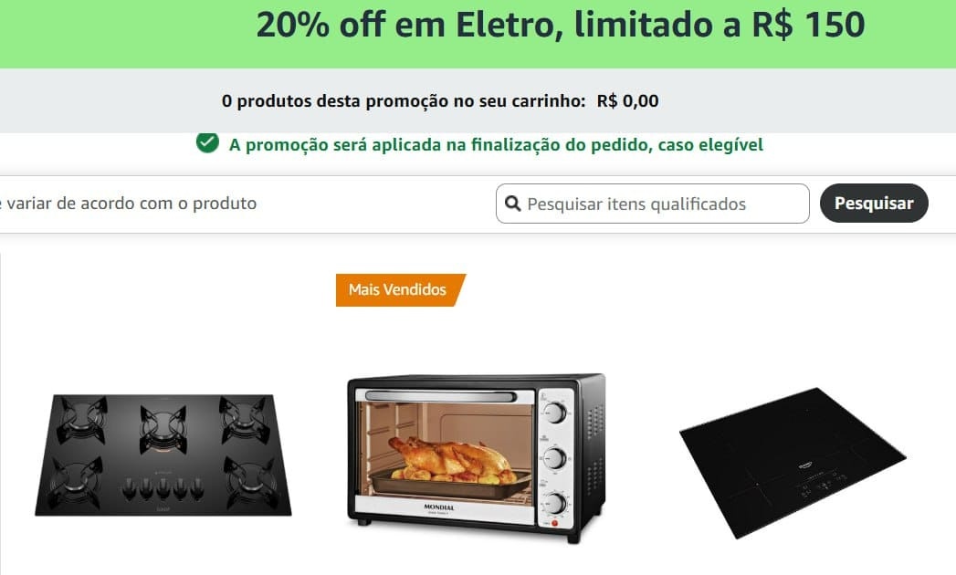 CORRE CUPONS JUNTOS ESTÃO DANDO 45% DE DESCONTO 😱😱

🏷️ *Use os Cupons: ELETROBRABO + 25COZINHA*

Oferta por tempo limitado 

🛒Compre na Amazon 
amzn.to/4qNBMJT