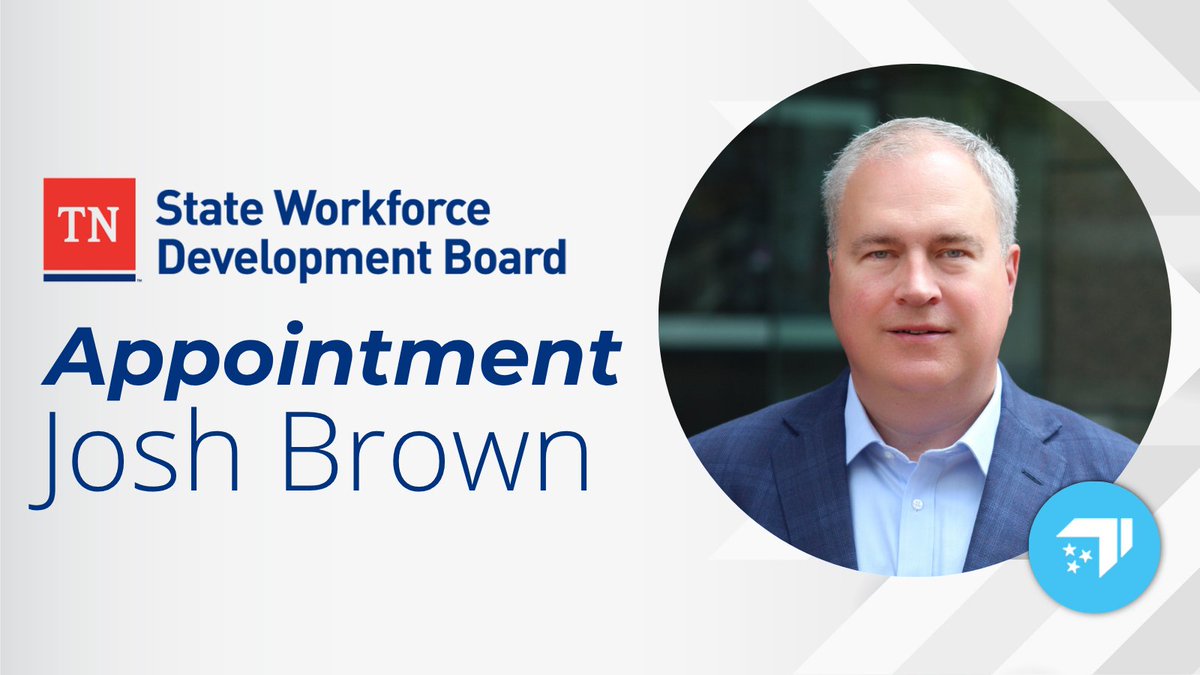 Our CEO, Josh Brown has been appointed to the Tennessee State Workforce Development Board. We’re proud to see our CEO representing the Chamber and the business community in this important role!