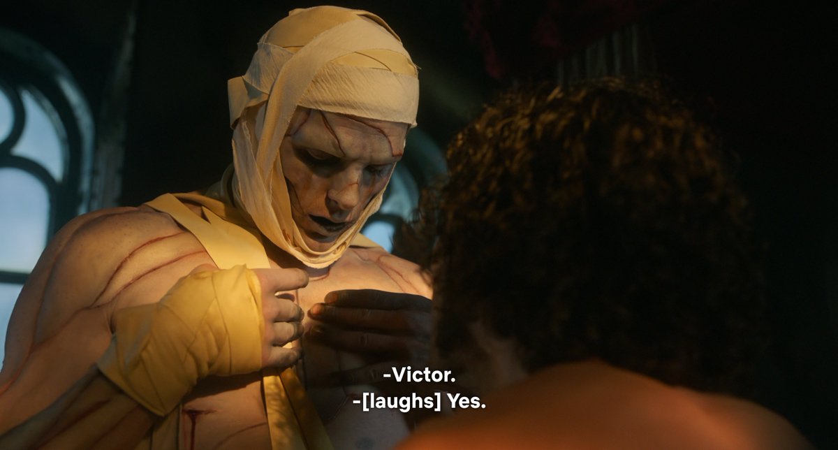 belllmonts's tweet image. the very first time the creature said &quot;victor&quot; he was pointing to himself, so when he finally says &quot;victor... i forgive you&quot; most importantly he&apos;s forgiving himself, for choosing to exist, and for choosing to live