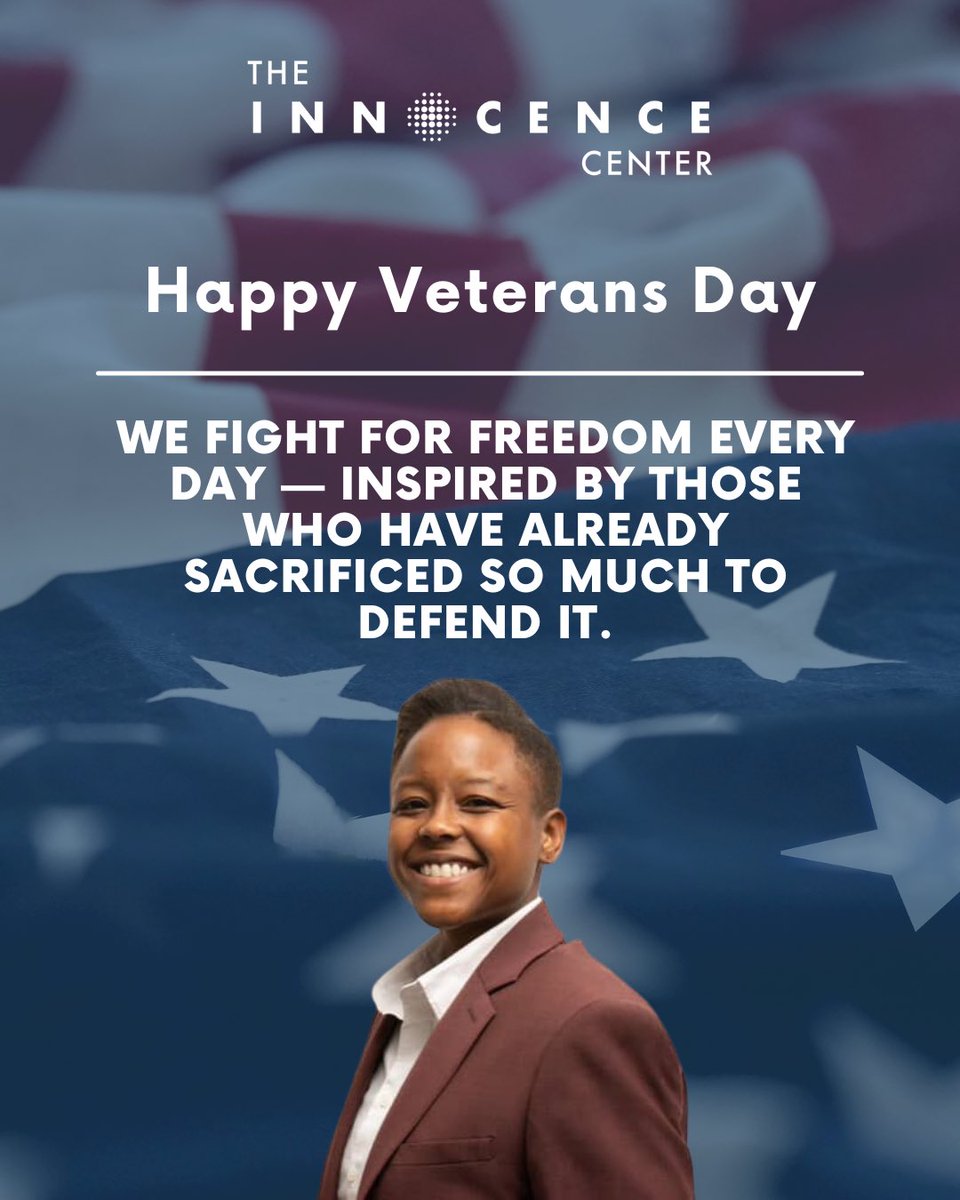 On Veterans Day, we honor all who have served — including our intern CJ, a U.S. veteran dedicated to defending the wrongfully convicted and advancing justice for all. 🇺🇸