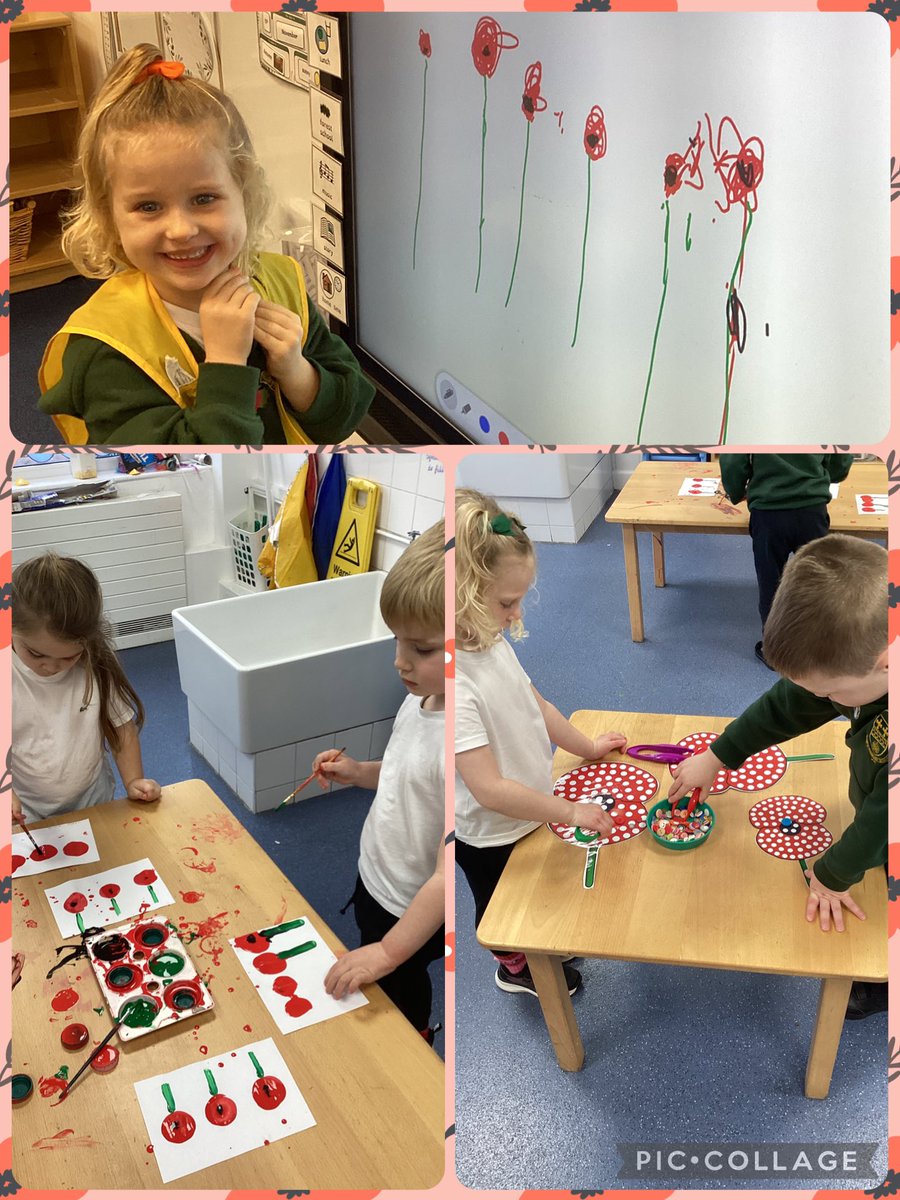 #rec This week, we are being creative with poppies. We also sat beautifully for the 2 minute silence today 🌺