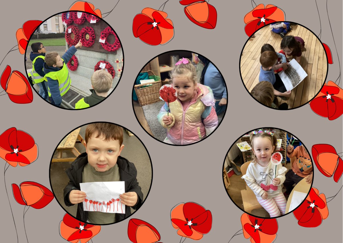 AyrGrammar's tweet photo. The children in the EYC have been learning about the importance of Remembrance Day. They have created their own poppy pictures, visited the cenotaph and explored memorabilia from the 1st and 2nd World Wars @SACEarlyYears #Lestweforget #RemembranceDay https://t.co/teA3bEGvQd
