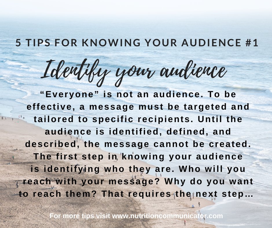 NCommunicator's tweet image. Do you know your audience? Hint: It&apos;s not everyone!
The first step in effective communication is knowing your audience.
#communicationskills #communicationtips #TipsOnTuesday