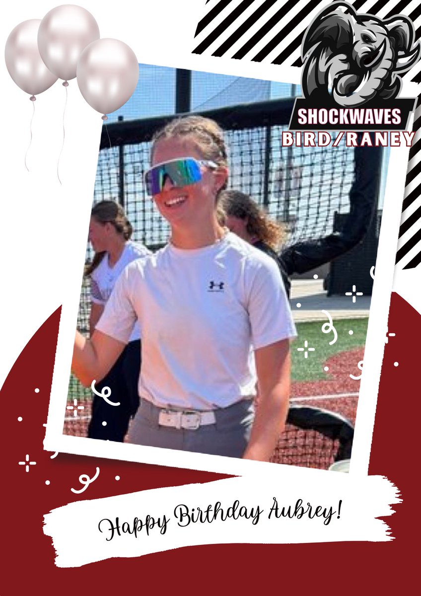 Happy Happy birthday to our 16U player, <a href="/aubrey_brophy/">Aubrey Brophy</a>! We hope you have a wonderful day! Thank you for being a Wave!  🐘 🎉 🎂🎈🥳