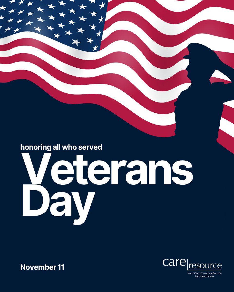 CareResourceFL's tweet image. Today, we honor the brave individuals who have served our nation. Their courage, sacrifice, and dedication to protecting our freedoms inspire us all. On this Veterans Day, we express our deepest gratitude and respect for their service.
 
#VeteransDay #CareResource #ThankYou