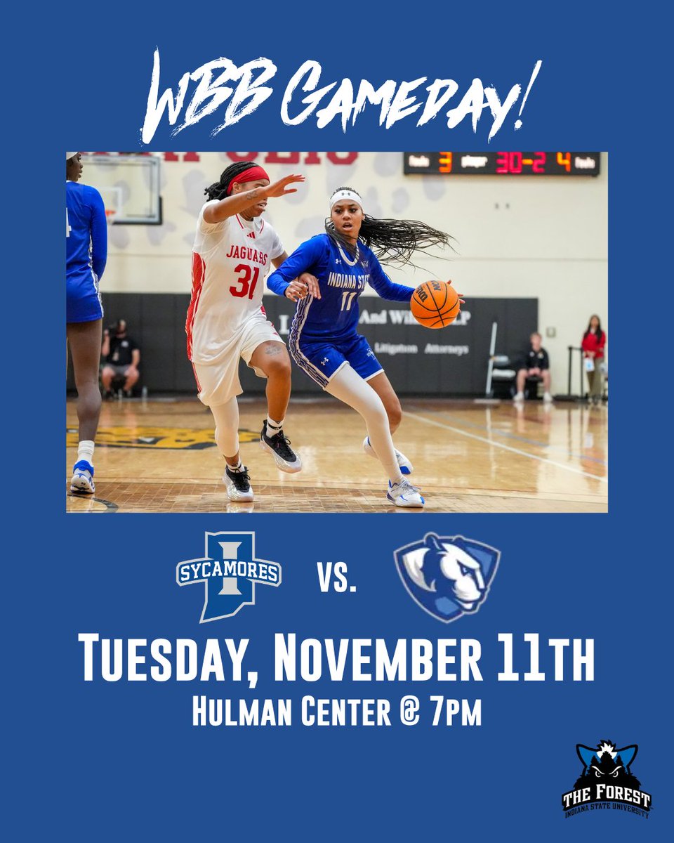 TONIGHT Indiana State Women's Basketball fills the court at Hulman Center at 7:00 PM— come fill the stands and cheer on our Sycamores athletes!! Doors open at 6:00 PM. March On!
