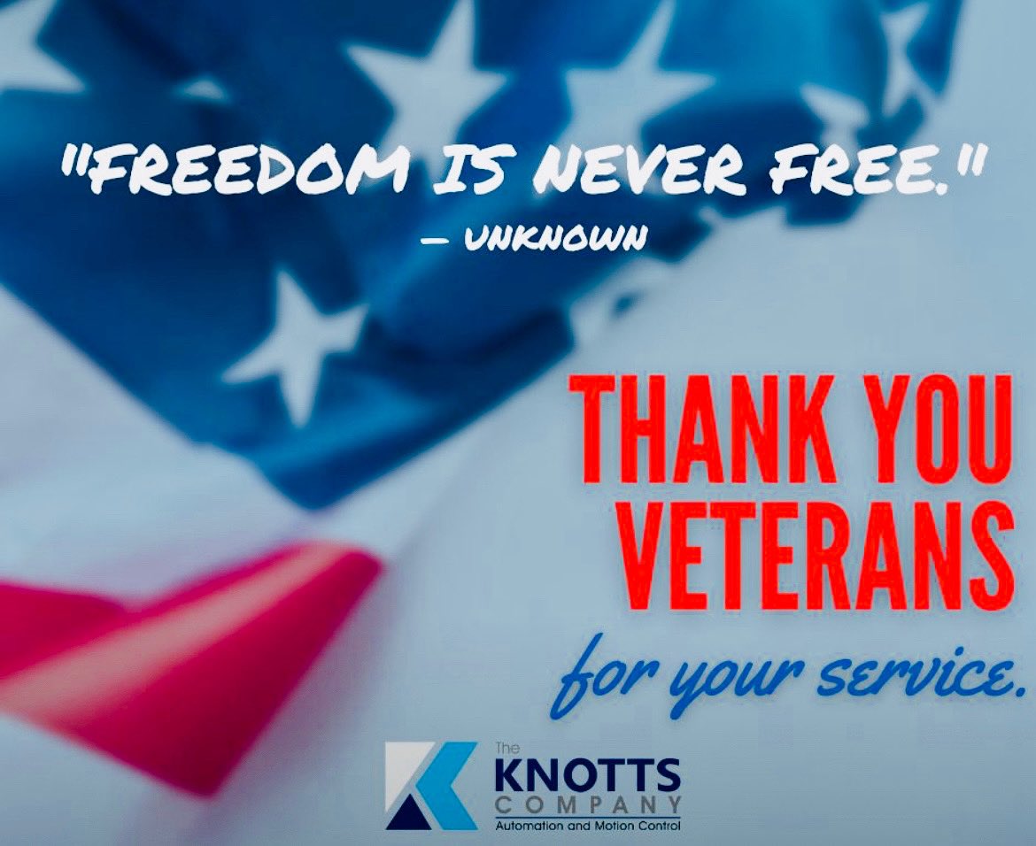 On Veterans Day, let us all pause to honor our heroes and renew our nation’s pledge to stand by them and their families in gratitude and commitment —today &amp; always. 

The Knotts Company Team proudly thanks you Veterans, for your service, your sacrifice, &amp; your courage. ❤️🤍💙