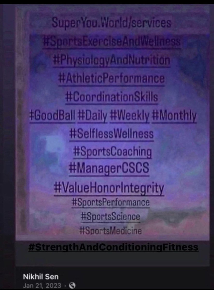NikhilZSen's tweet photo. This was November 16th, 2022. After @NikhilZSen had already gained the credentials to tie together a perfect business in Sports Medicine and Performance, as well as a career with Management skills lasting over 10 years. #TrueStory 

#AllSportsPerformance
#FamilyToSportsMedicine https://t.co/ZBnHto83te