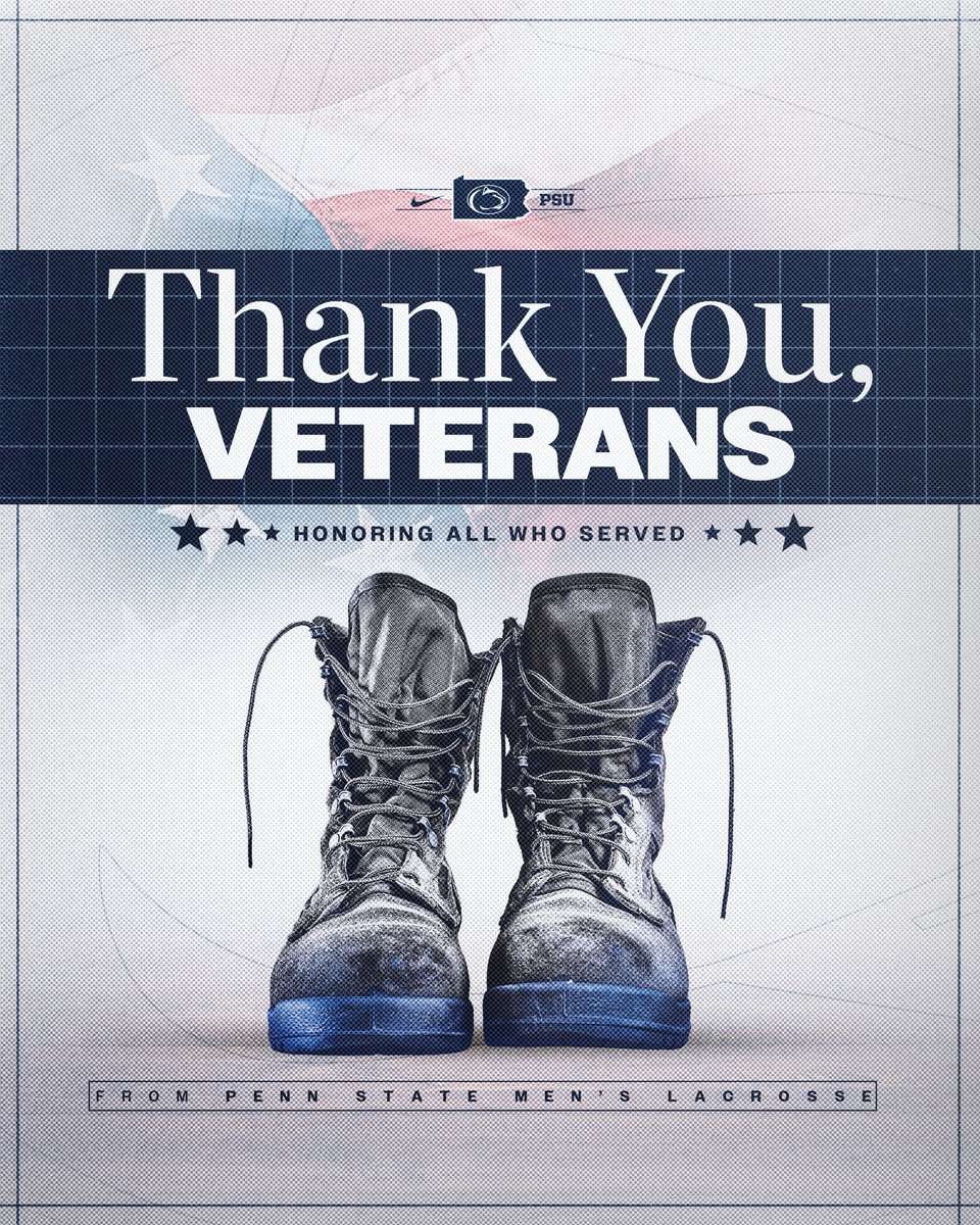 PennStateMLAX's tweet image. Home of the free, because of the brave 🇺🇸

Happy Veterans Day