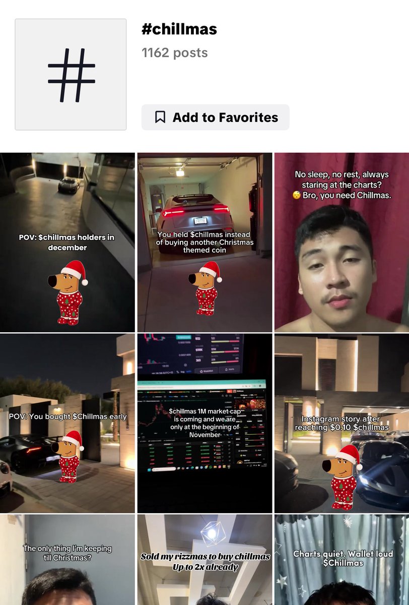 There are 1162 TikToks posted about Chillmas.. in November.. so much higher