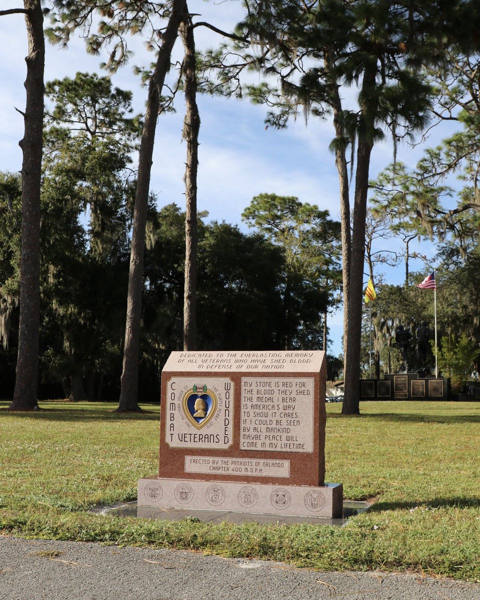 Today, we honor those who have served &amp; continue to serve our country. 🇺🇸

Visit Orlando Veterans’ Memorial Park year-round to pay tribute. A place of reflection, rememberance, &amp; gratitude. 

📍2380 Lake Baldwin Lane