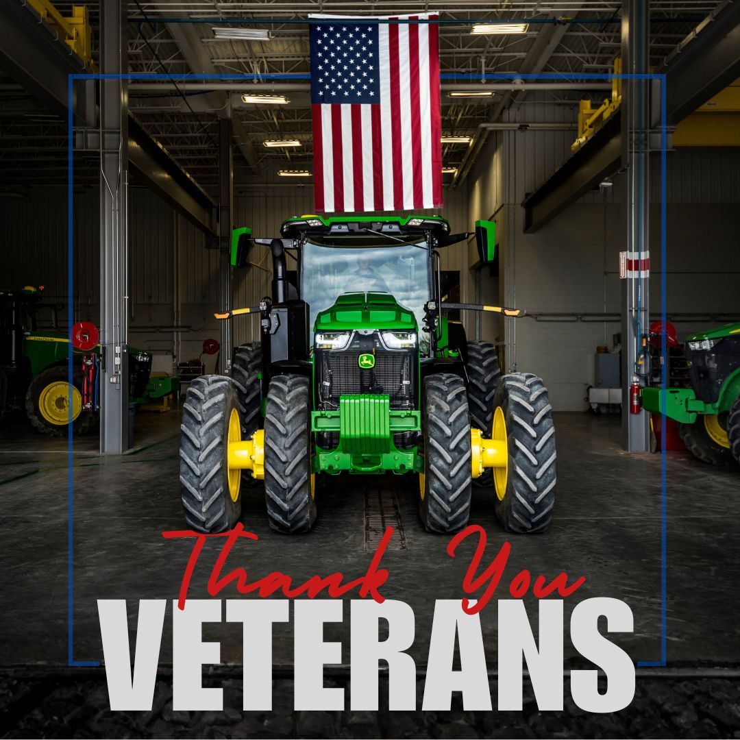 Today and every day, we extend our deepest gratitude to the brave men and women who have served our country. Active military members and veterans can take advantage of exclusive John Deere discounts through the GreenFleet Loyalty Rewards program. 

bit.ly/4qSwa0Y