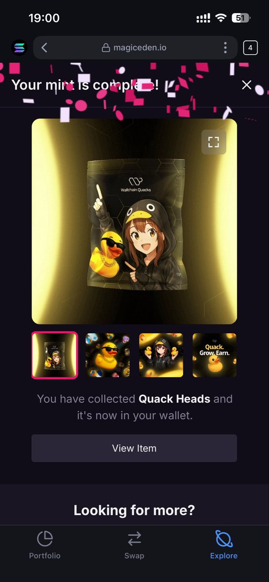 Minted mine!

Quack!