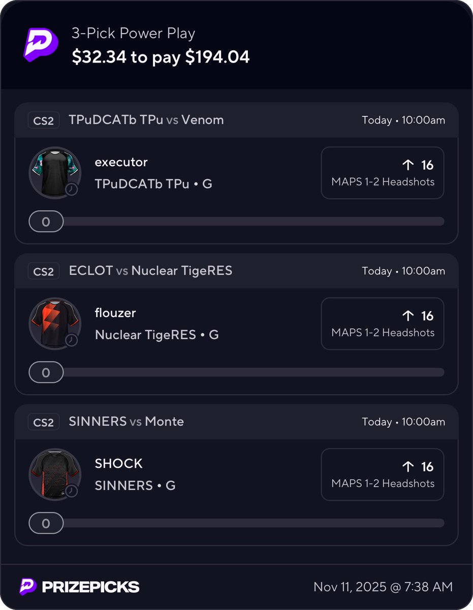 Dlos_picks's tweet photo. ESPORTS .5U 3 man good luck everyone 🤑🤑🫡 #PrizePicks #GamblingX #underdog #esports #PrizePicksNBA #cs2 #money https://t.co/eUKXDSsVGy