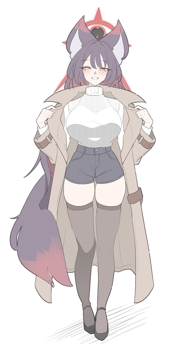 ロングコートワカモ(white ver)
#ブルアカ #BlueArchive #ワカモ #狐坂ワカモ