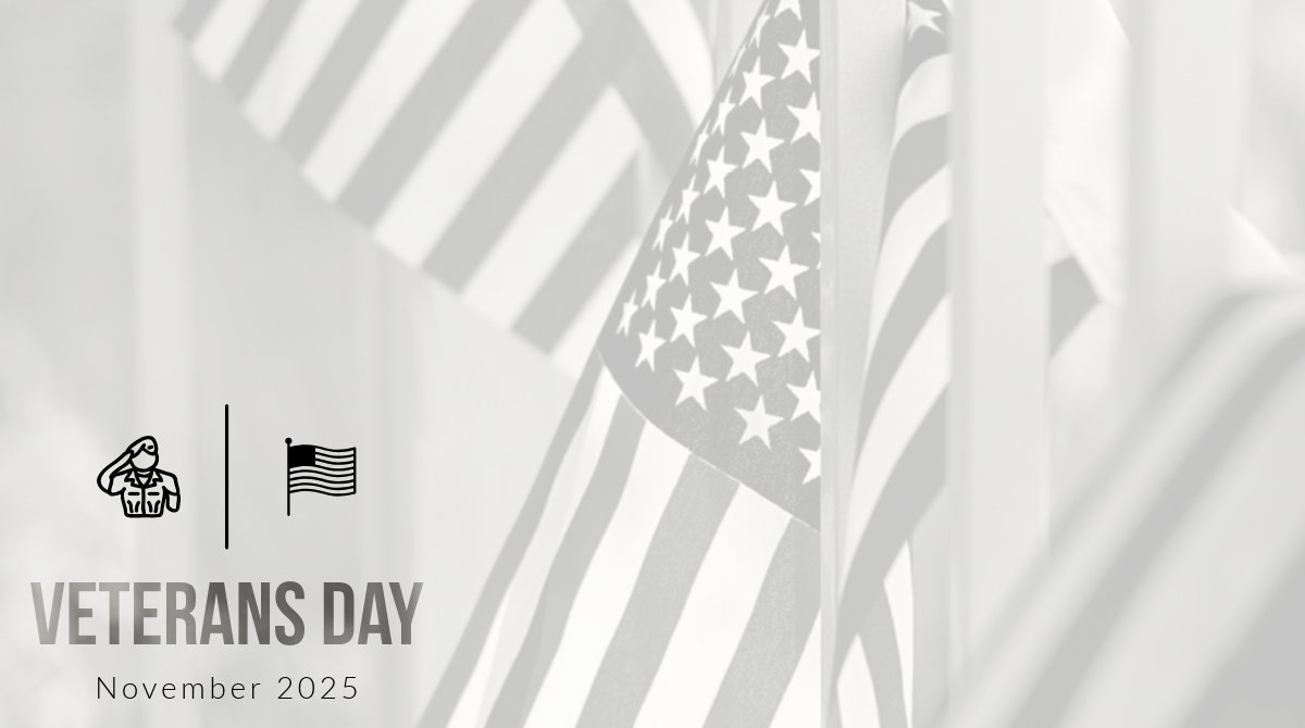On this Veterans Day, we honor and thank the brave individuals who have served our country, including many of our own team members. We extend our deepest gratitude to all veterans. #VeteransDay