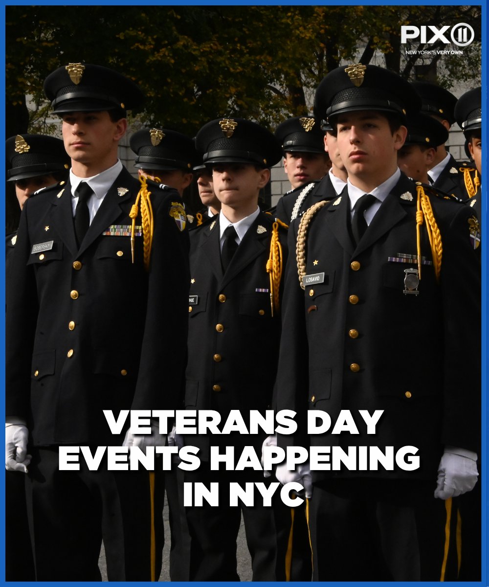 PIX11News's tweet image. Show your appreciation for our veterans during these events throughout New York City. Click here for more information: pix11.com/news/morning/v…