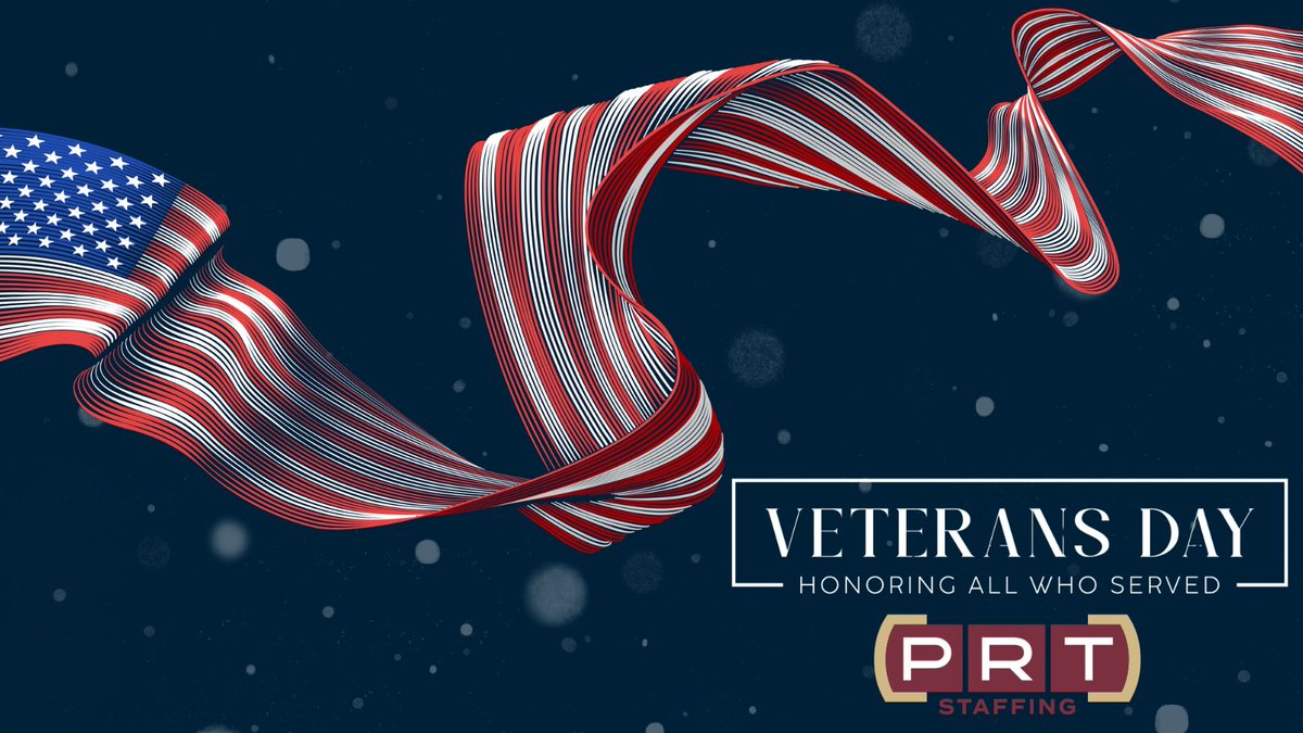 theofficialPRT's tweet photo. This Veterans Day, we pause to honor the brave men and women who have served our nation with dedication and strength. 🇺🇸❤️ 
#PRTStaffing #StaffingAgency #VeteransDay https://t.co/flMVhhUqtA
