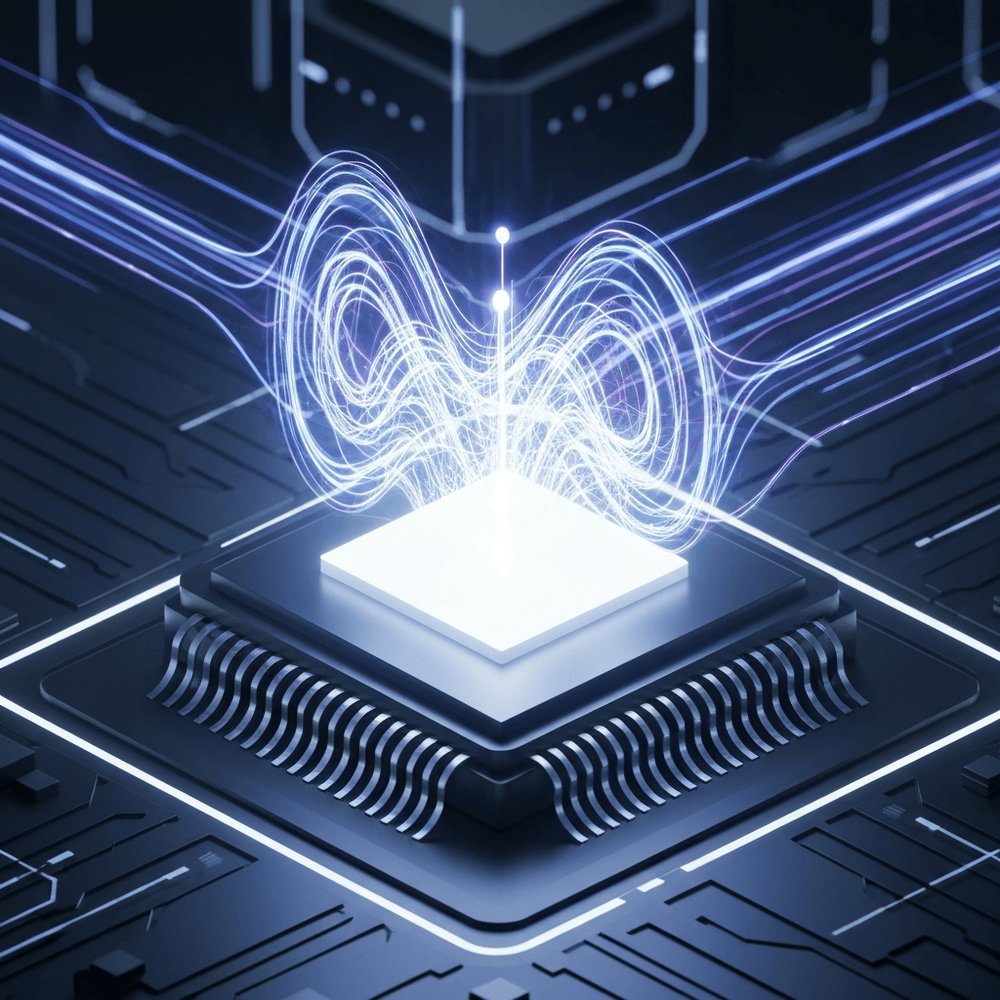 BuiltByEstrada's tweet photo. What if your computer ran on radio waves instead of electricity? ๐คฏ A new microwave-powered chip promises lightning-fast, super energy-efficient, and cool tech! Say goodbye to overheating. ๐ #QuirkScience #Tech https://t.co/PQ2SGSeZOa