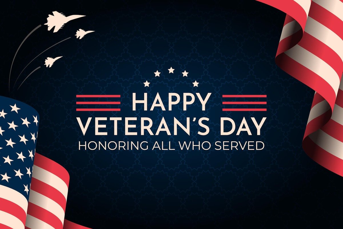 Happy Veterans Day to the heroes who served, sacrificed, and fought to keep our nation free. Today, and every day, we honor you.