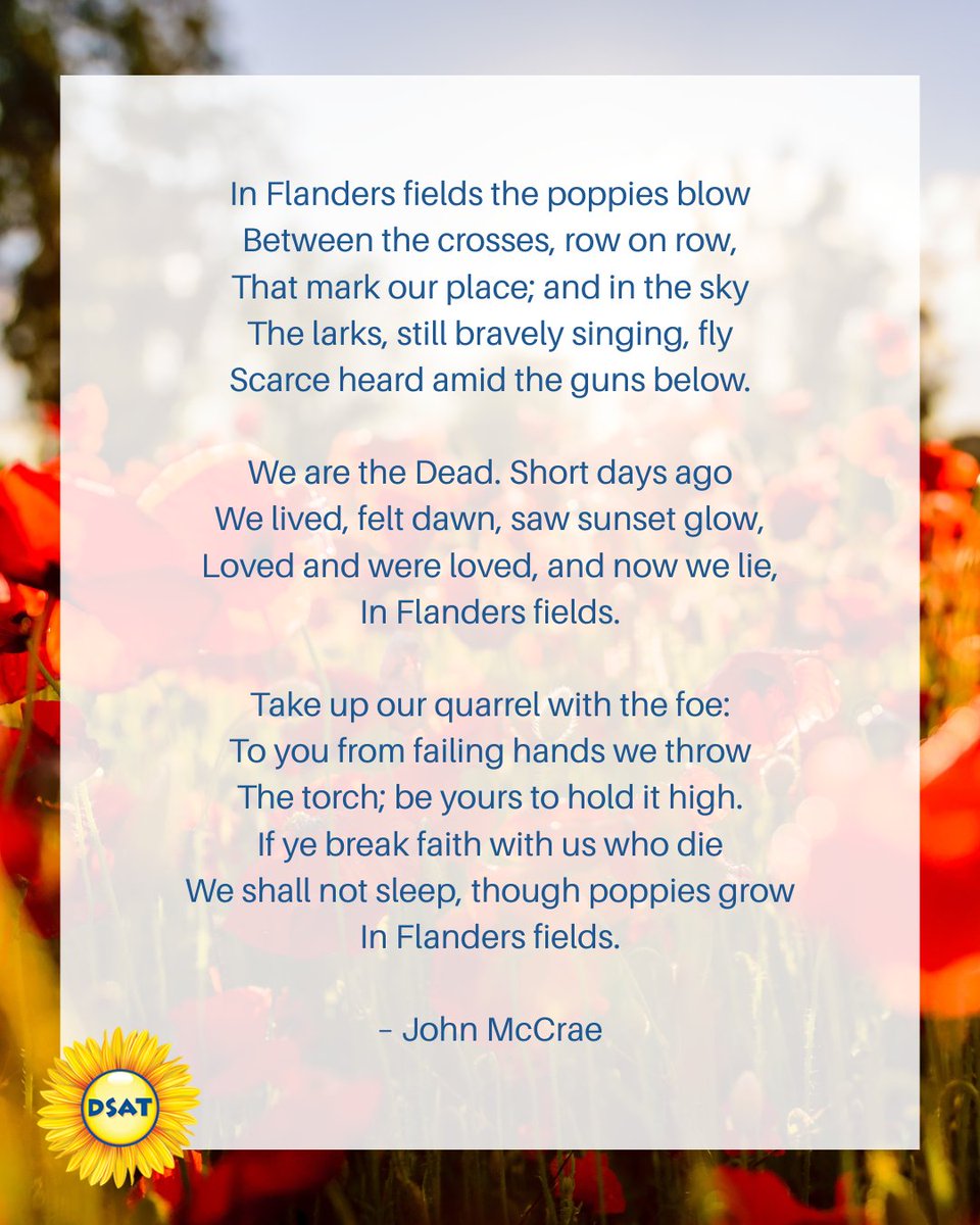 DSAToronto's tweet image. #LestWeForget #FlandersFields #RemembranceDay