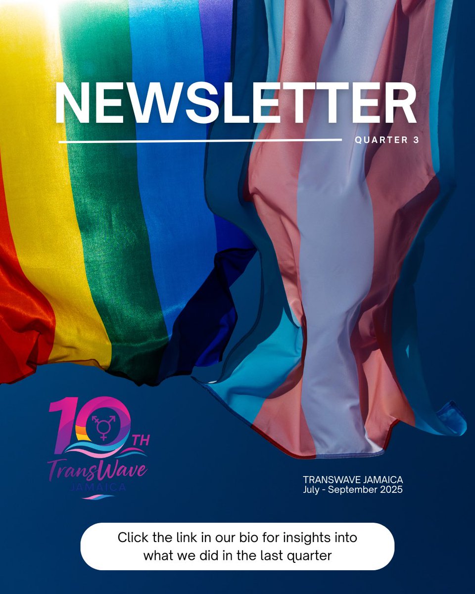 Check out TransWave’s Q3 Newsletter for highlights from our milestone year; events, reflections, and more.

Stay tuned to see what we’ve been working on for the last quarter of 2025! 💫

Read more via the link in our bio.

#TransWave10 #TransWaveJamaica #AWaveOfUnbreakableLegacy