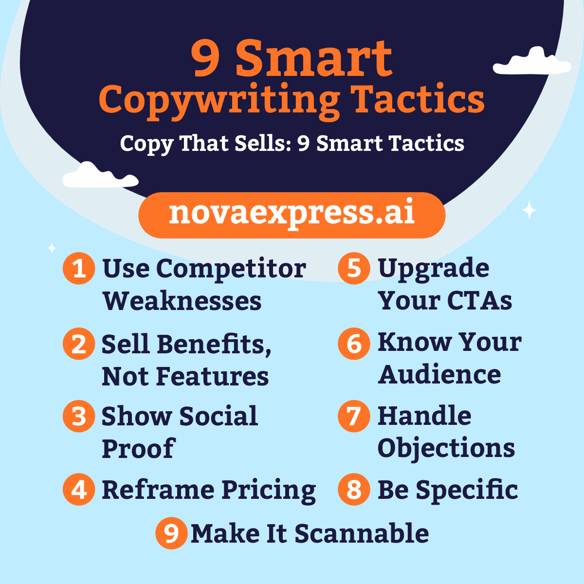 novaexpress_ai's tweet image. Bad copy = lost sales!

If you want your emails, landing pages, and offers to sell truly, start with the right words.
This article shares 9 simple copywriting tricks that help boost conversions.

Read and improve your copy now: shorturl.at/AtjCv

#NovaExpress #Copywriting…